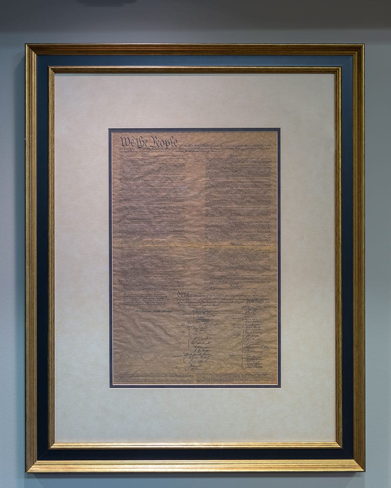Constitution for the United States, framed