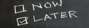 now and later as items on checklist, later selected